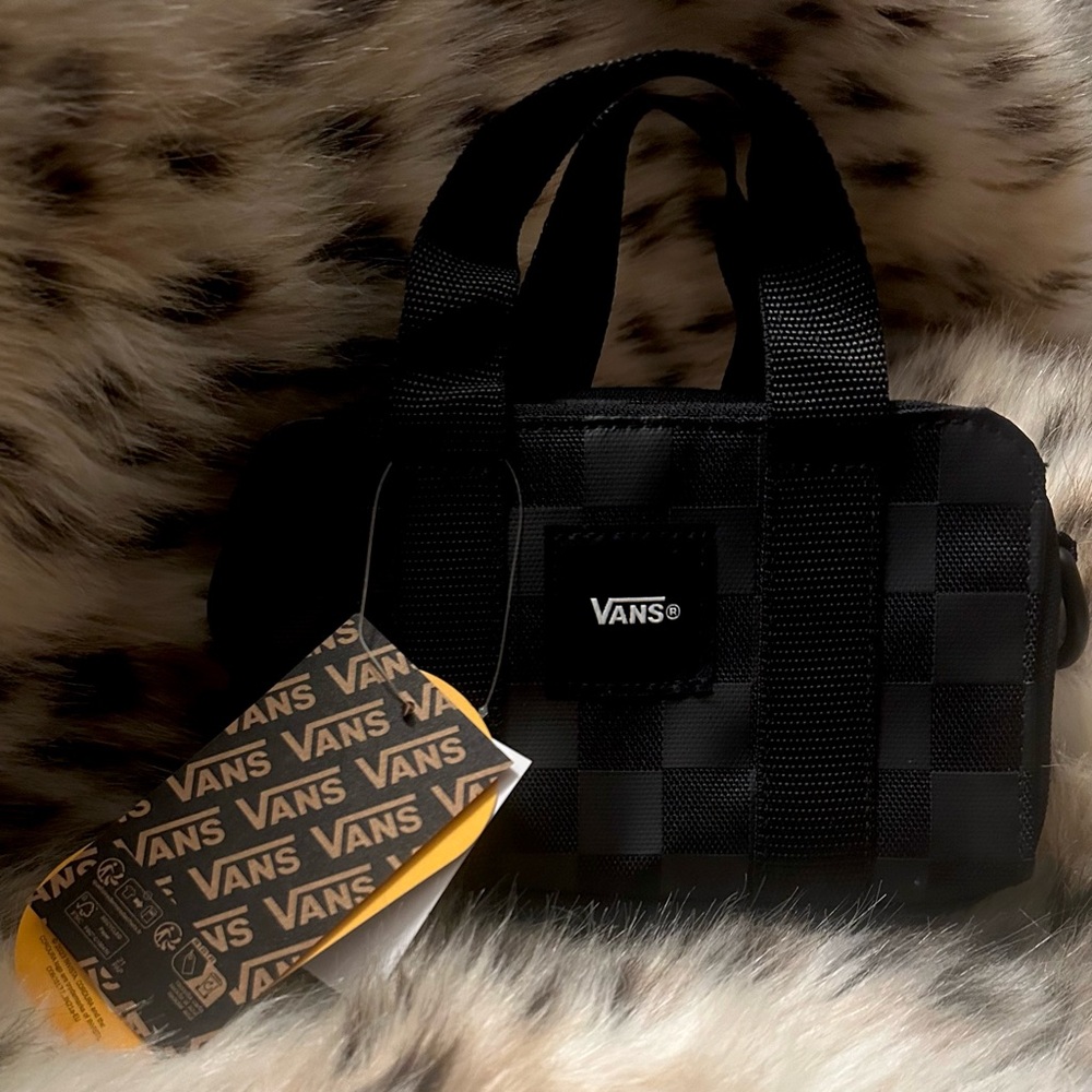 Vans Black Checkered Crossbody Bag